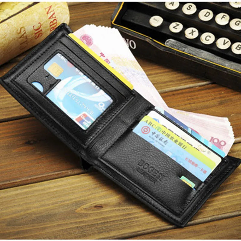 Мужские кошельки со съемными держателями карт черный коричневый кошелек