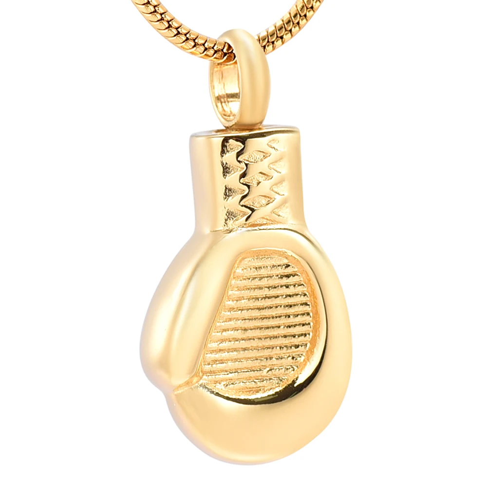 

JJ10523 боксерские перчатки из нержавеющей стали Зола после кремации, ювелирных изделий, подвески для мужчин, подвеска-сувенир ожерелье с урной на память с пеплом