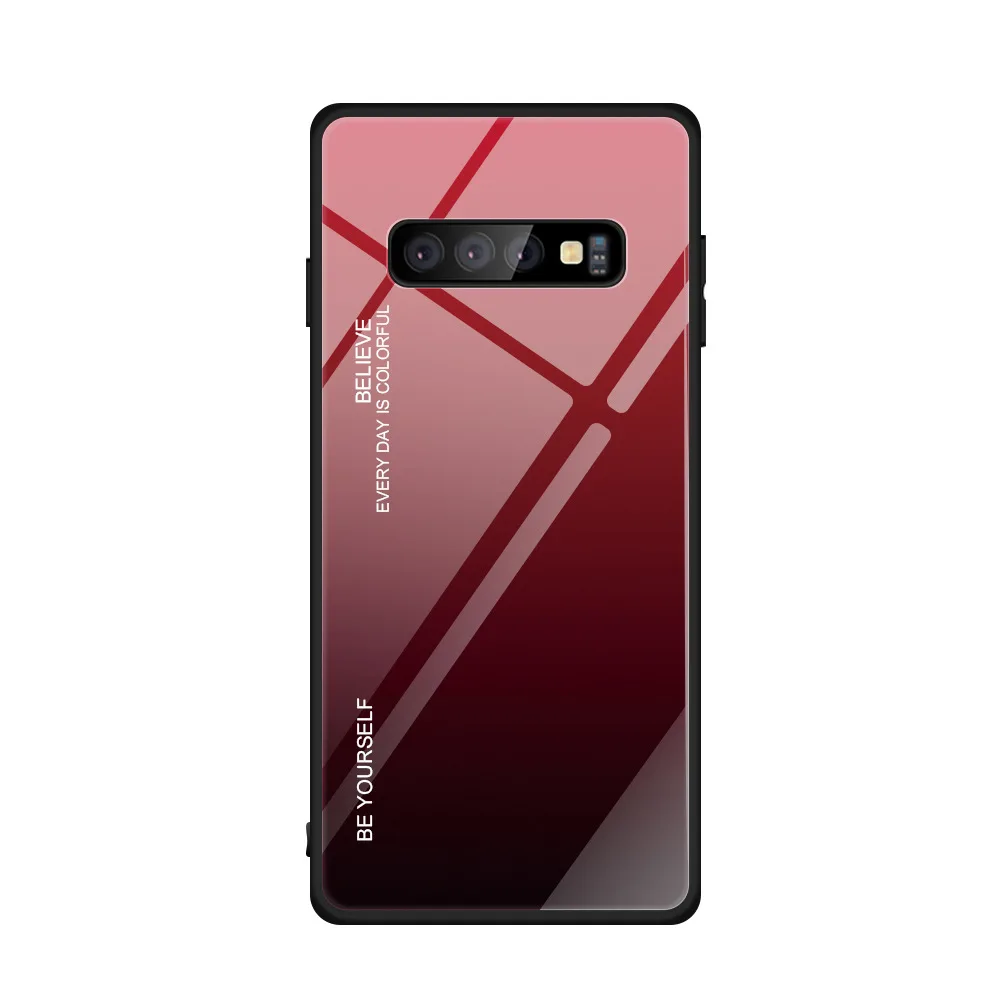 RAXFLY градиент закаленное Стекло чехол для samsung A50 A30 A40 A70 Note 8 9 чехол для телефона чехол s для samsung S8 S9 S10 плюс A7 A8 крышка