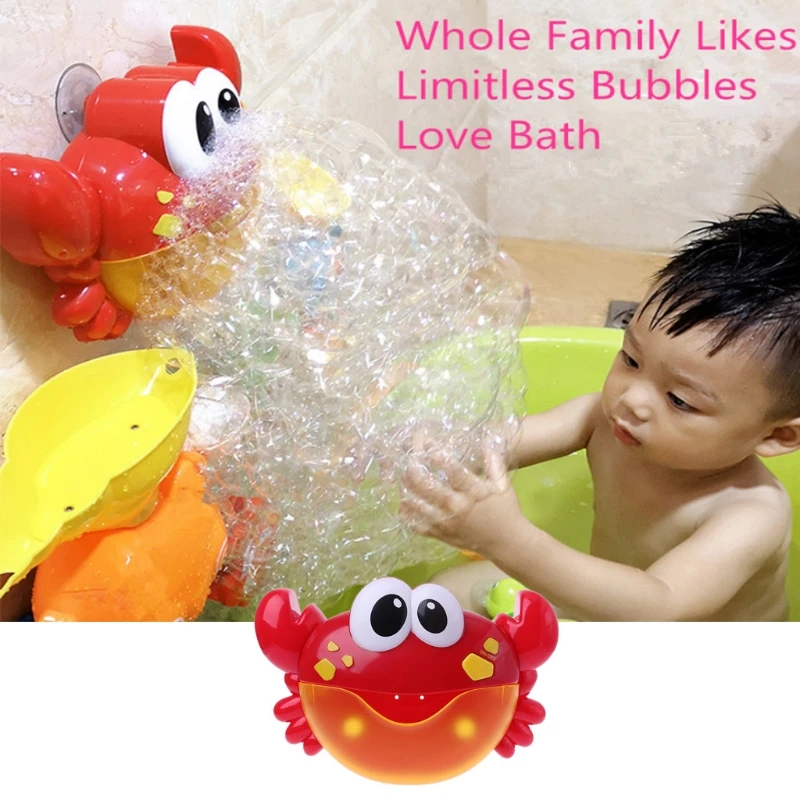

New Crab Bubble Machine Bathroom Bubble Maker Bath Toy Kid Baby Toy Newborn Gift water toys bath toys for Children