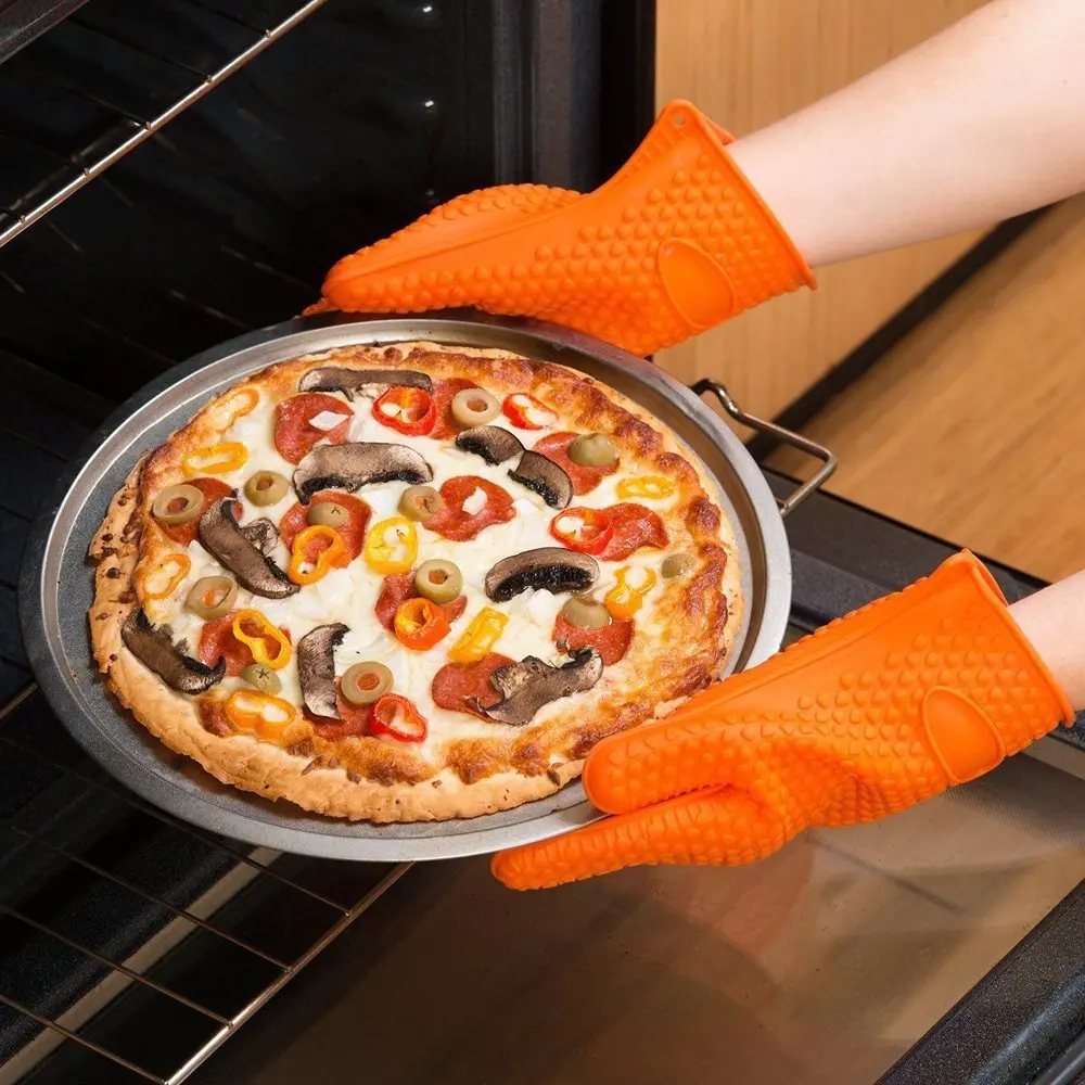 2017 барбекю перчатка для готовки на гриле Прихватки перчатки Пособия по кулинарии