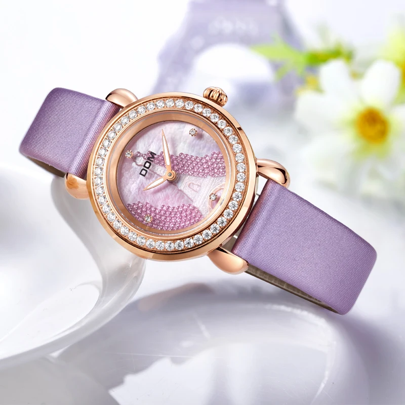 DOM G 613 высокого качества Повседневная fashionParis Башня пояса часы женские кварцевые