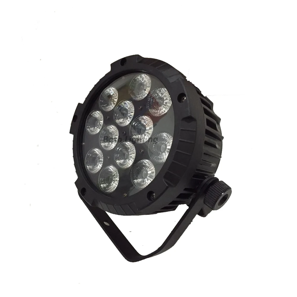 IP65 Водонепроницаемый светодиодный тонкий плоский светильник Par 12x12W RGBAW UV 6 в 1 DMX512