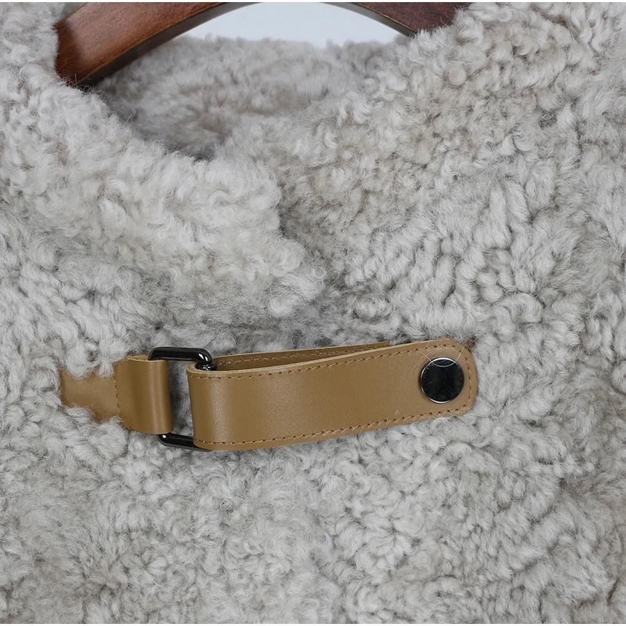 OFTBUY, зимняя женская куртка, настоящее двустороннее меховое пальто, натуральный мех овцы, куртка-бомбер, парка, Байкерская уличная одежда, новинка