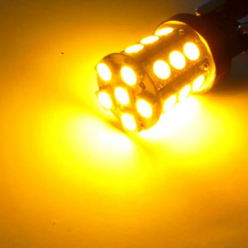 Лампы без ошибок COB 1156BA15S/1157/T20 5050 27SMD лампы разрешение на парковку пластины свет Стайлинг белый/красный/желтый