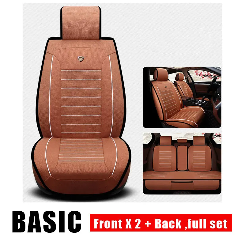 basic front and rear Универсальные дышащие автомобильные чехлы на сиденья для Mitsubishi ASX Lancer SPORT EX Zinger FORTIS Outlander, автомобильные аксессуары, автомобильные наклейки - Название цвета: basic front and rear
