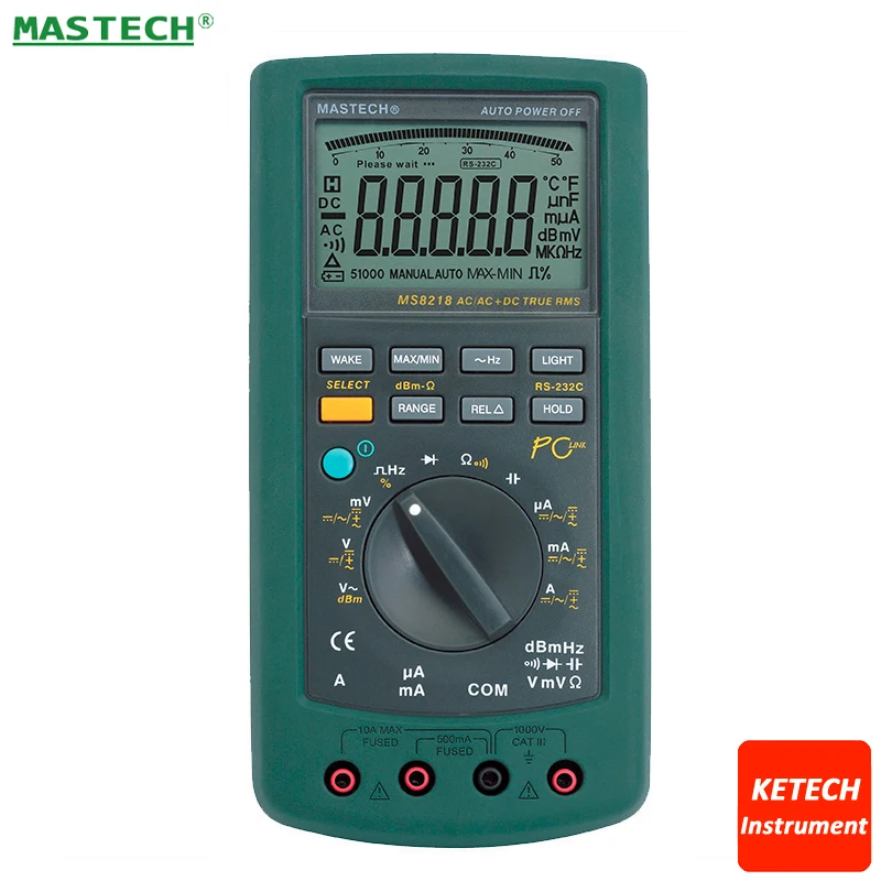 Высокая точность 50000 рассчитывает DMM Цифровой мультиметр умный карманный