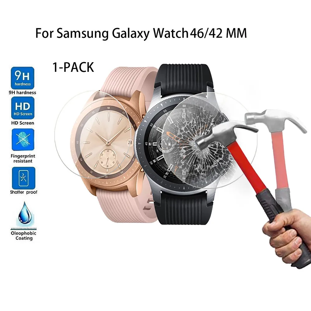 1-PACK протектор экрана из закаленного стекла для Samsung Galaxy Watch 46/42 мм сменный Браслет