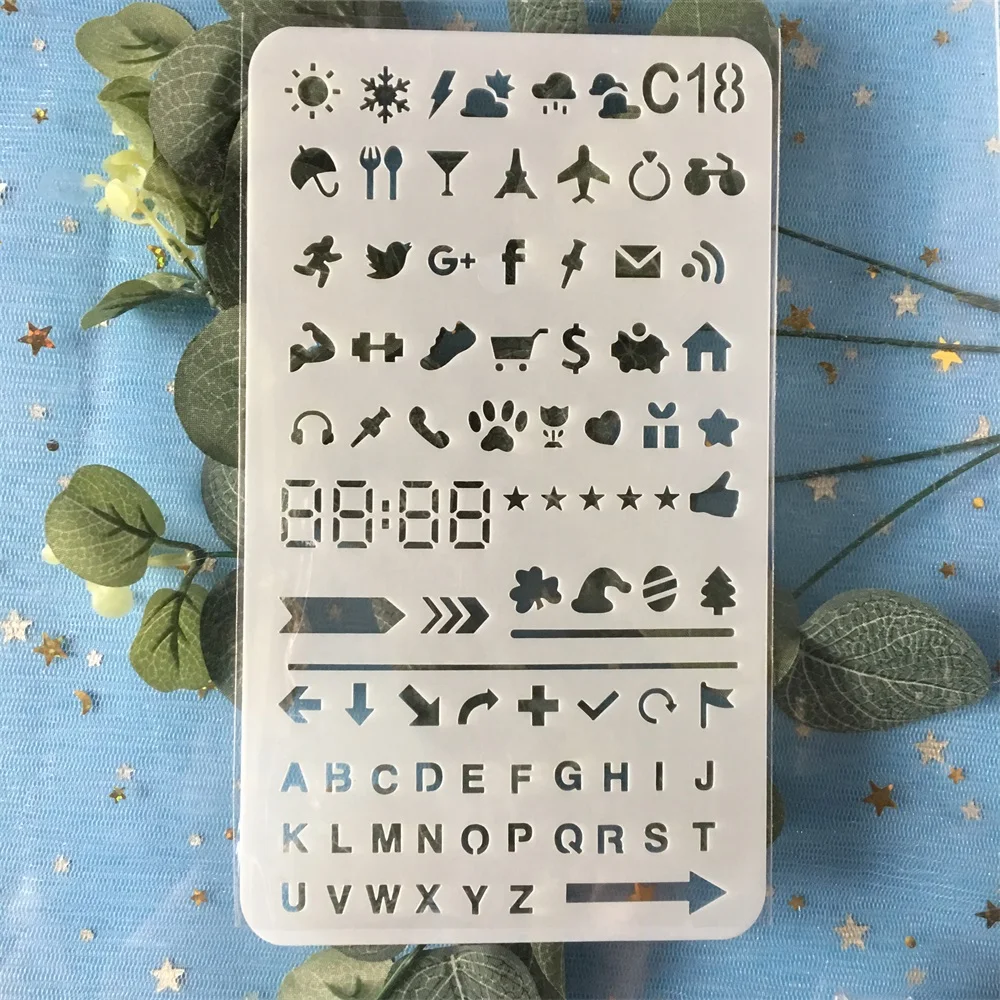 1 шт. А6 значок облака номер DIY трафареты для наслоения настенная раскраска