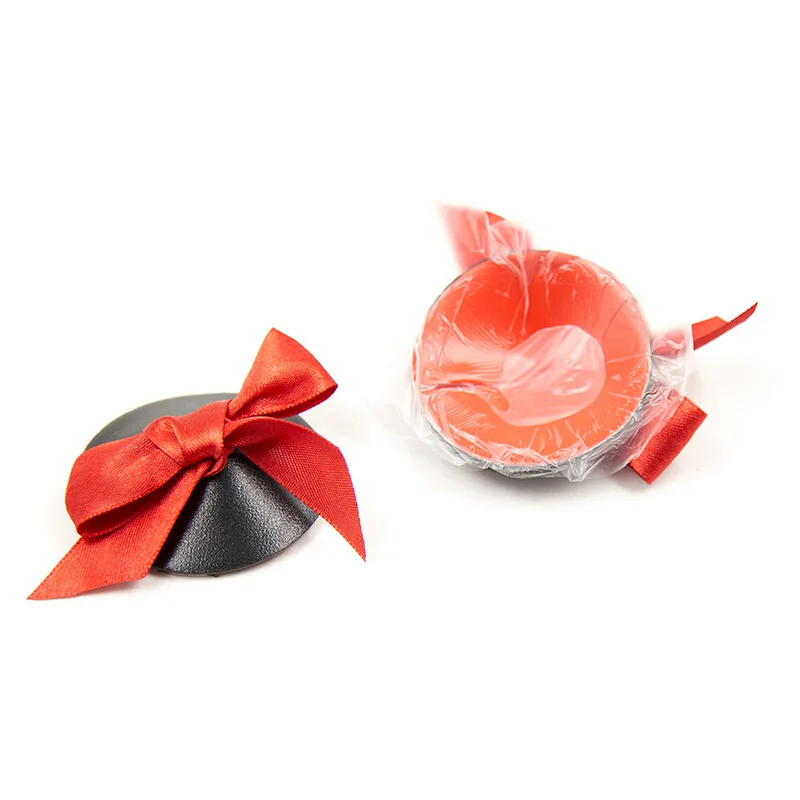 Женские сексуальные аксессуары накладки на грудь и соску 1 пара красных бантиков