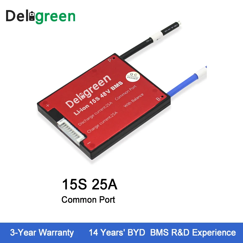 Deligreen 15 S 25A 48 V PCM/PCB/BMS для 3 2 Номинальный литиевый аккумулятор 18650 LiFePO4
