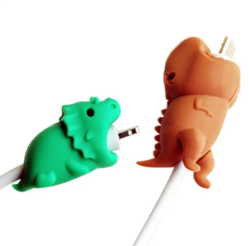 

Cartoon Dinosaur Doll Bite Cable Protector for iphone 6 7 8 Cord Protection Protective Sleeves Cover USB Charging Cable Winder
