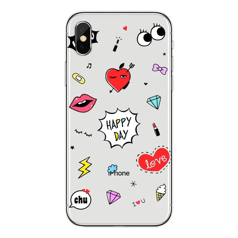 Phone Case Sexy Girl Kylie Jenner Lips Kiss Clear Silicon Soft TPU Coque Cover For Apple iPhone X 5 5S SE 6 6s 7 8 Plus shell |
