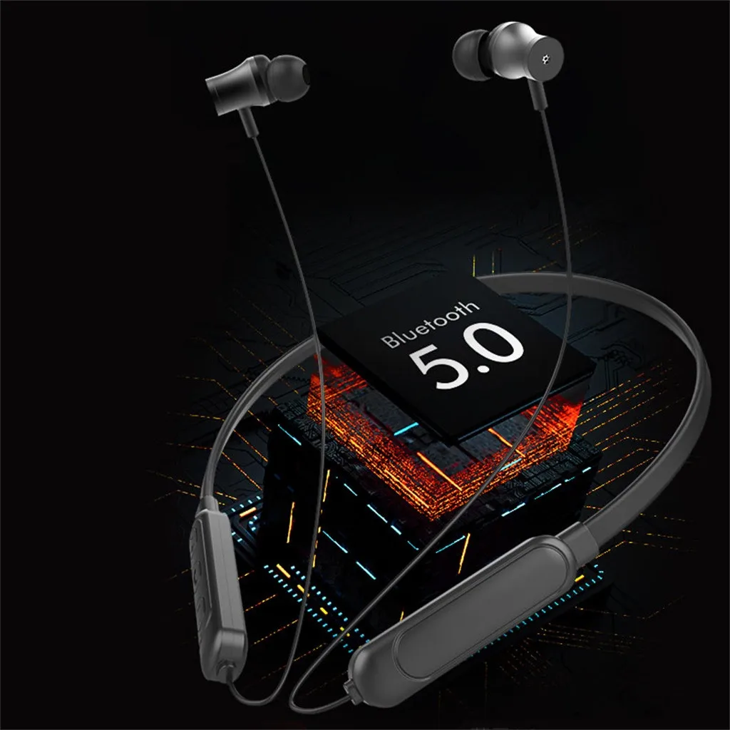 Bluetooth 5 0 с креплением на шею бинауральная Спортивная беспроводная гарнитура