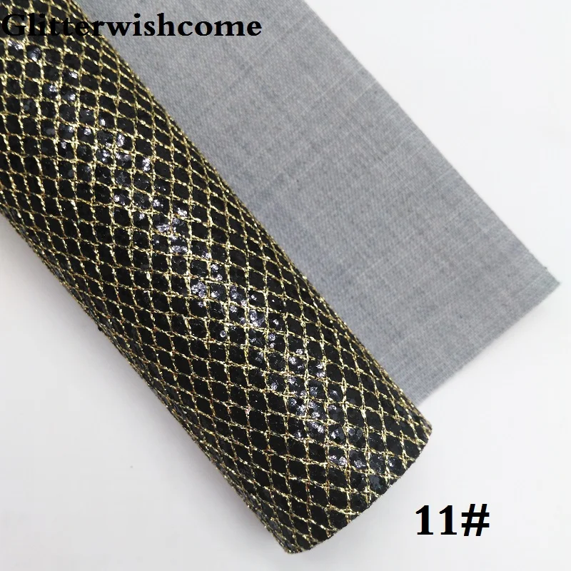 11 Glitterwishcome 21X29 см A4 Размеры виниловые обои для банты Лазерная Звезда Сетка блестящая кожаная ткань винил для банты, GM195A - Цвет: 11