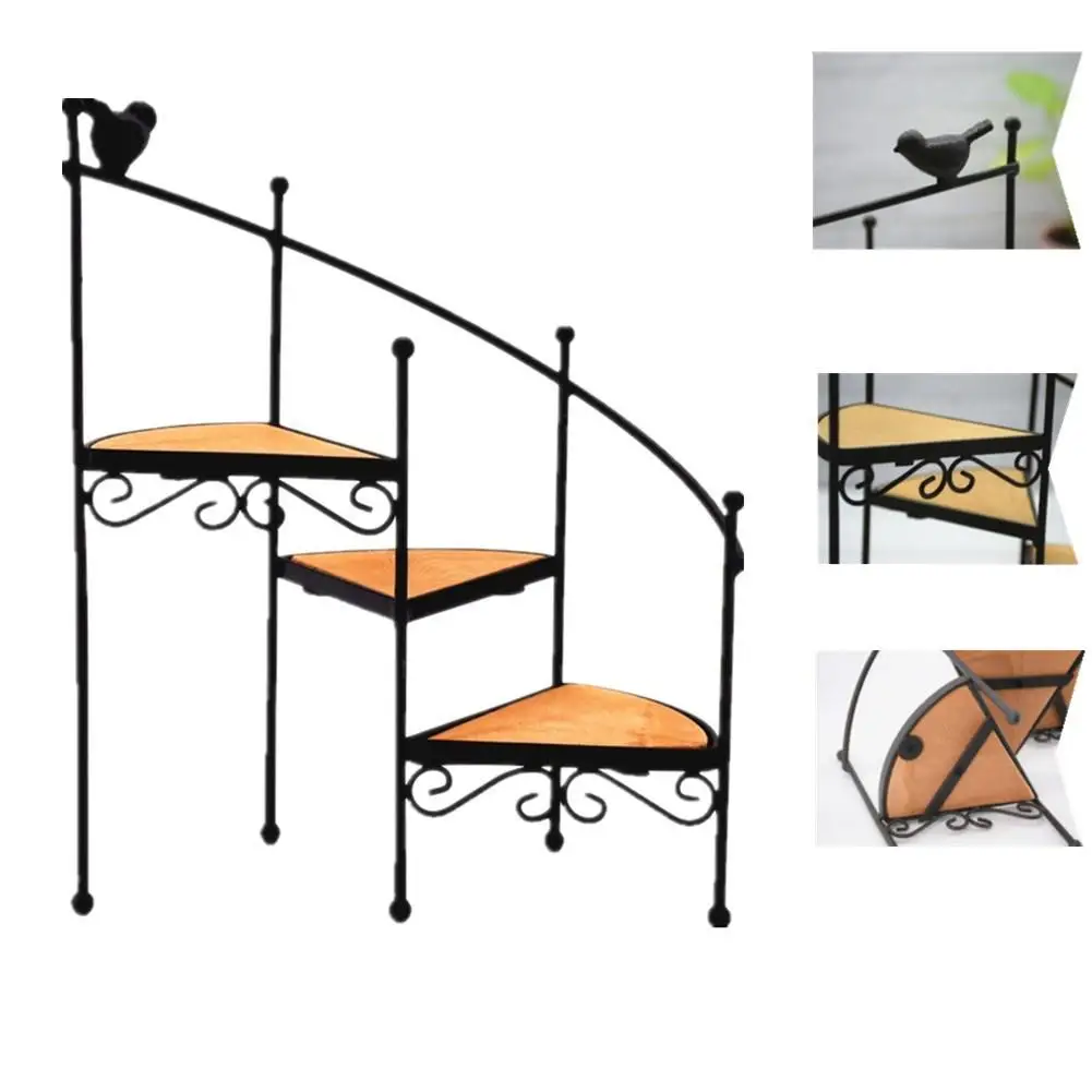 Ретро Винтовая Лестница Стиль Подсвечник дисплей завод стенд стеллаж для