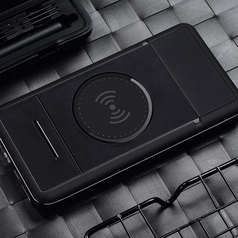 BB Qi беспроводной 20000 мАч портативный внешний аккумулятор 2USB lcd телефон быстрое зарядное устройство для iPhone Android с держателем телефона - Тип штекера: BB