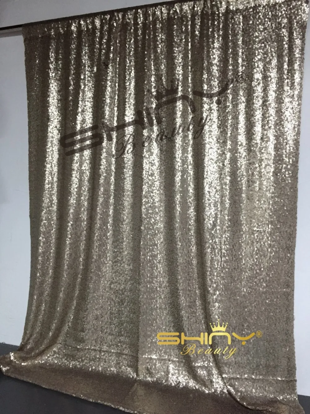 ShinyBeauty 4x6ft матовые золотые шторы с блестками, оконные шторы, для детей/свадьбы/фотографии/дня рождения/других мероприятий Декор-RC