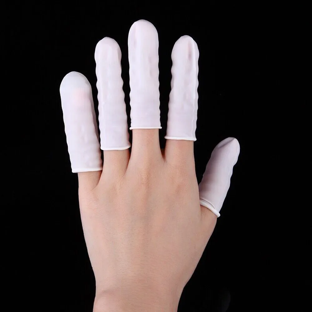 Новый 100 шт. одноразовые латексные перчатки для ногтей защитные напальчники Nail Art