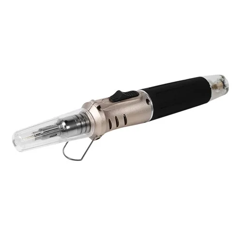 Gold Handle 10 шт./компл. HS-1115K Газовый паяльник набор бутан газовый паяльник удар фонарь комплект фонарь сварочное оборудование инструменты - Цвет: Gold Handle