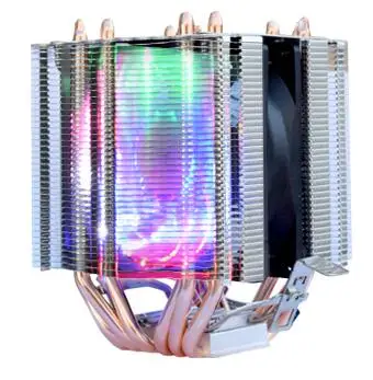 colorful back-light Высокое качество 6 тепловых труб с двумя башнями охлаждения 9 см вентилятор Поддержка 3 вентилятора 4PIN кулер для процессора 775 115X1366 2011 AM3 AM4 FM1 FM2 Ryzen - Цвет лезвия: colorful back-light