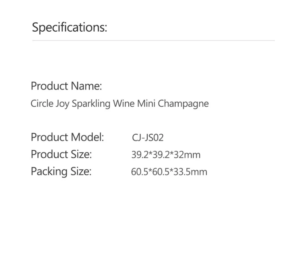Лидер продаж, Xiaomi Mjia Circle Joy, игристое вино, мини пробка для шампанского, CJ-JS02, 1 коробка для Xiaomi, комплекты для умного дома