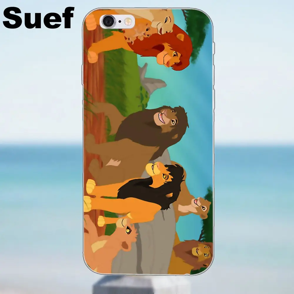 Suef Мягкий мобильный телефон для iPhone X 4 4S 5 5S 5C SE 6 6S 7 8 Plus Samsung Galaxy J1 J3 J5 J7 A3 A5 2016 2017 Simba