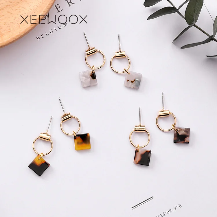 Круглые квадратные геометрические акриловые богемные простые милые массивные