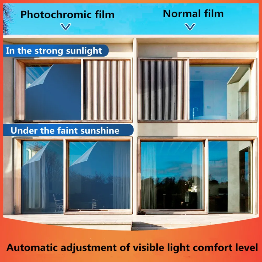 

Photochromic Films Change lighter to Darker By UV Anti-stun Window filmExplosion-proof Car Buliding 1.52*15m Heat Insulation
