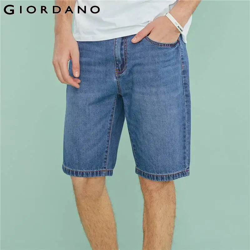 Giordano тонкие джинсовые шорты выполнены из натурального хлопка имеют три варианта