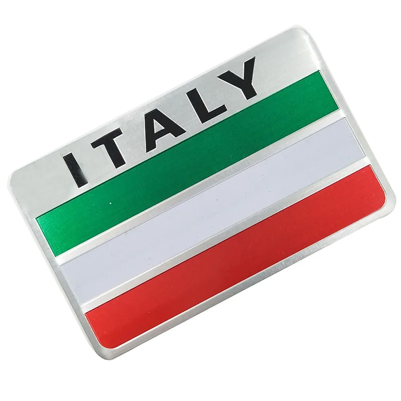 Алюминиевая итальянская Автомобильная наклейка итальянский флаг аксессуары для