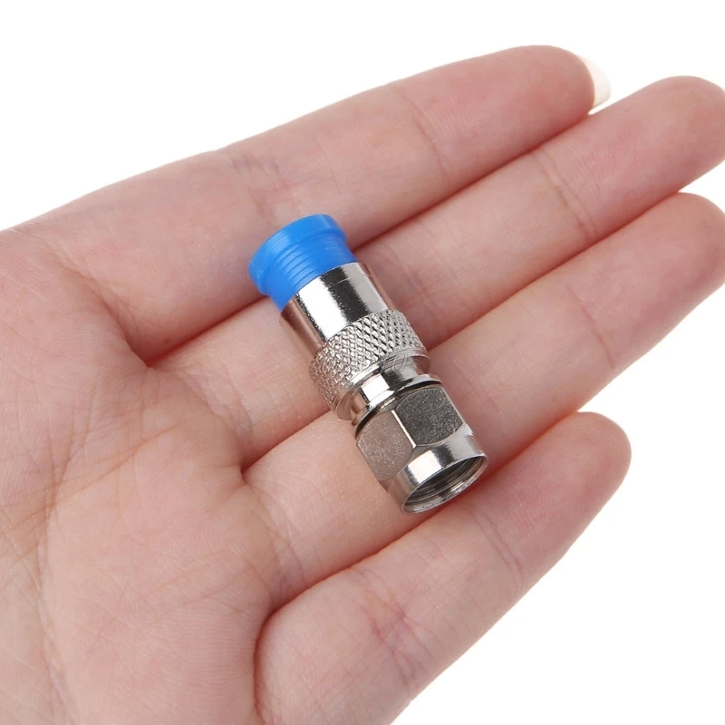 10 шт. RG6 RG59 F компрессионные разъемы коаксиальный кабель фитинг инструменты