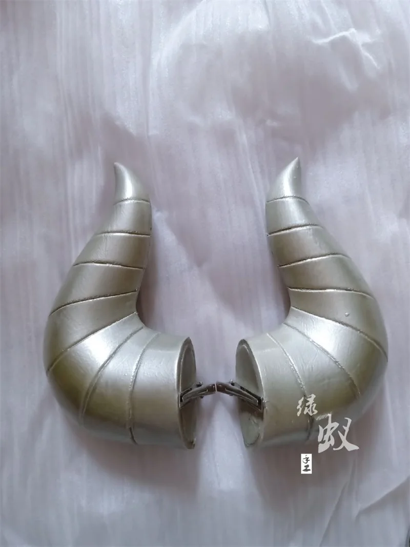 Супер Марио Bowsette Kuppa Koopa Hime принцесса косплей белые рожки ручной работы реквизит Хэллоуин вечерние реквизит - Цвет: White with carve