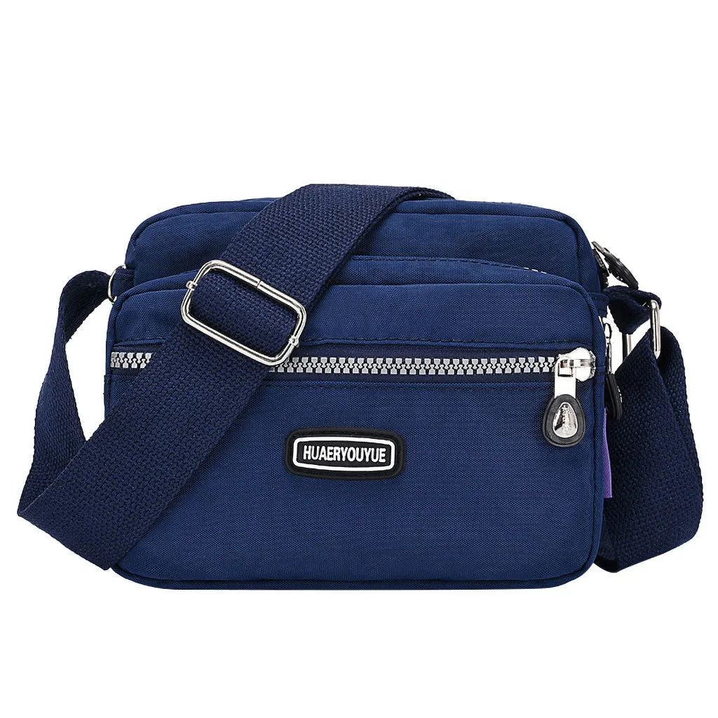 Dark Blue Luxury Shoulder Bag Female Women Nylon Shoulder Bag Waterproof Elegant Daily Shopping Handbag сумка женская#619P - Цвет: Dark Blue