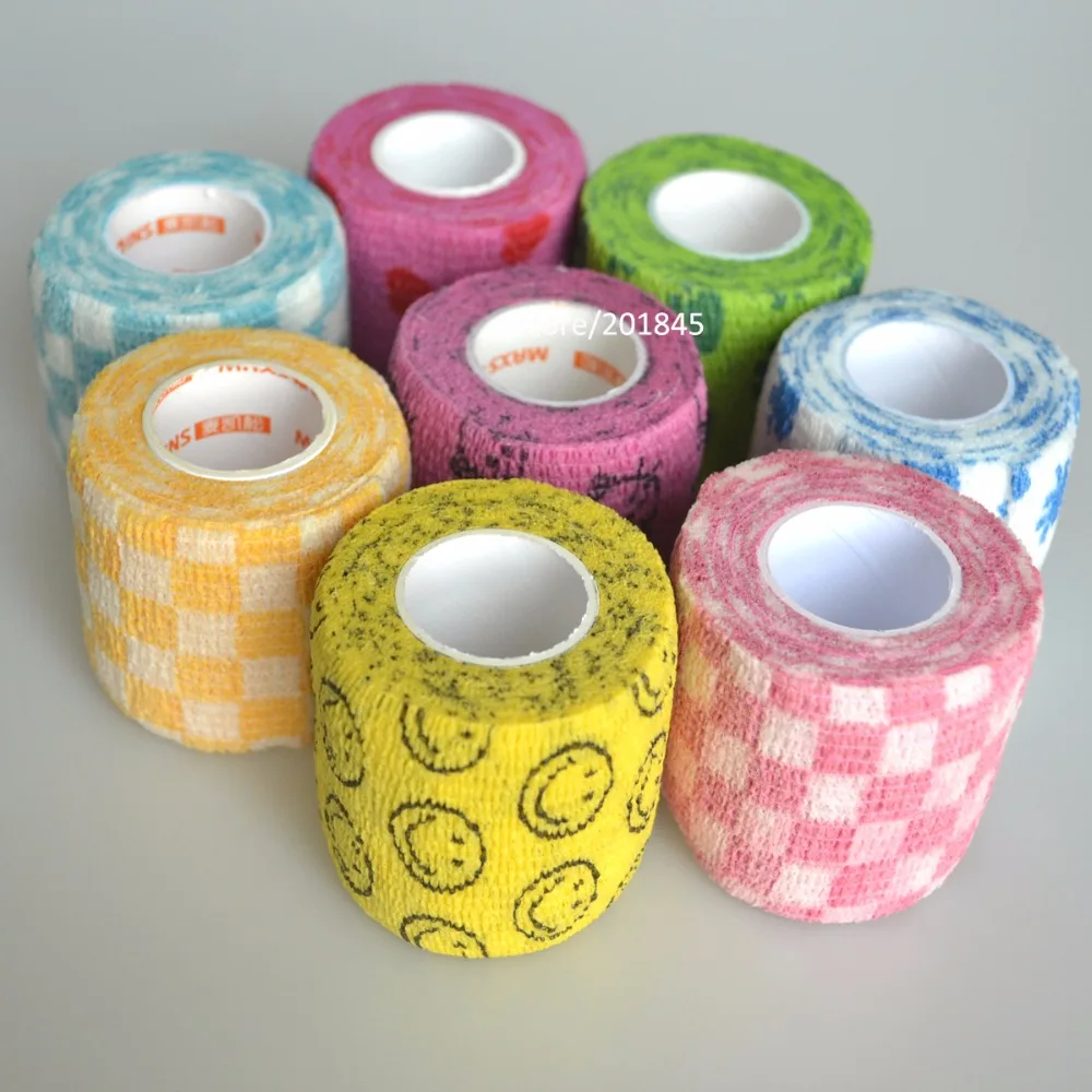 100 шт./лот самоклеящаяся эластичная повязка Водонепроницаемая спортивная лента