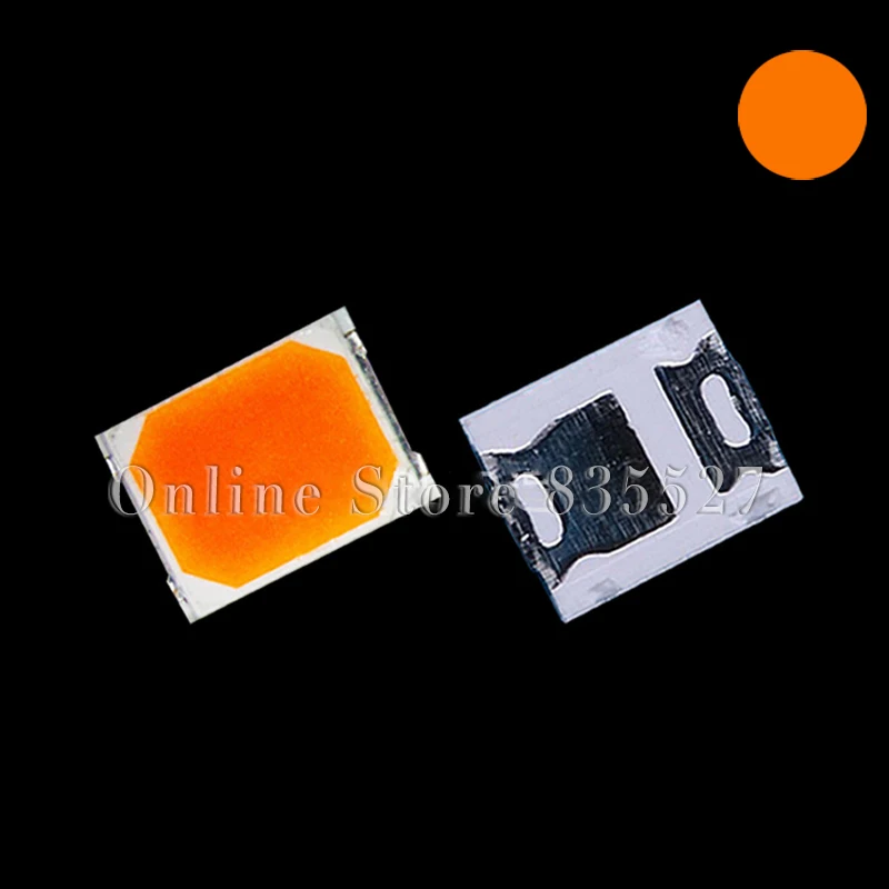 

100pcs/lot SMD LED 2835 lamp beads highlight 0.2W orange amber light-emitting diode