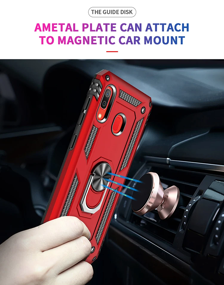 TPU+PC 360° Rotating Sergeant Shatter Resistant Bracket Armor Case For Samsung Galaxy A30 Shock Absorption |