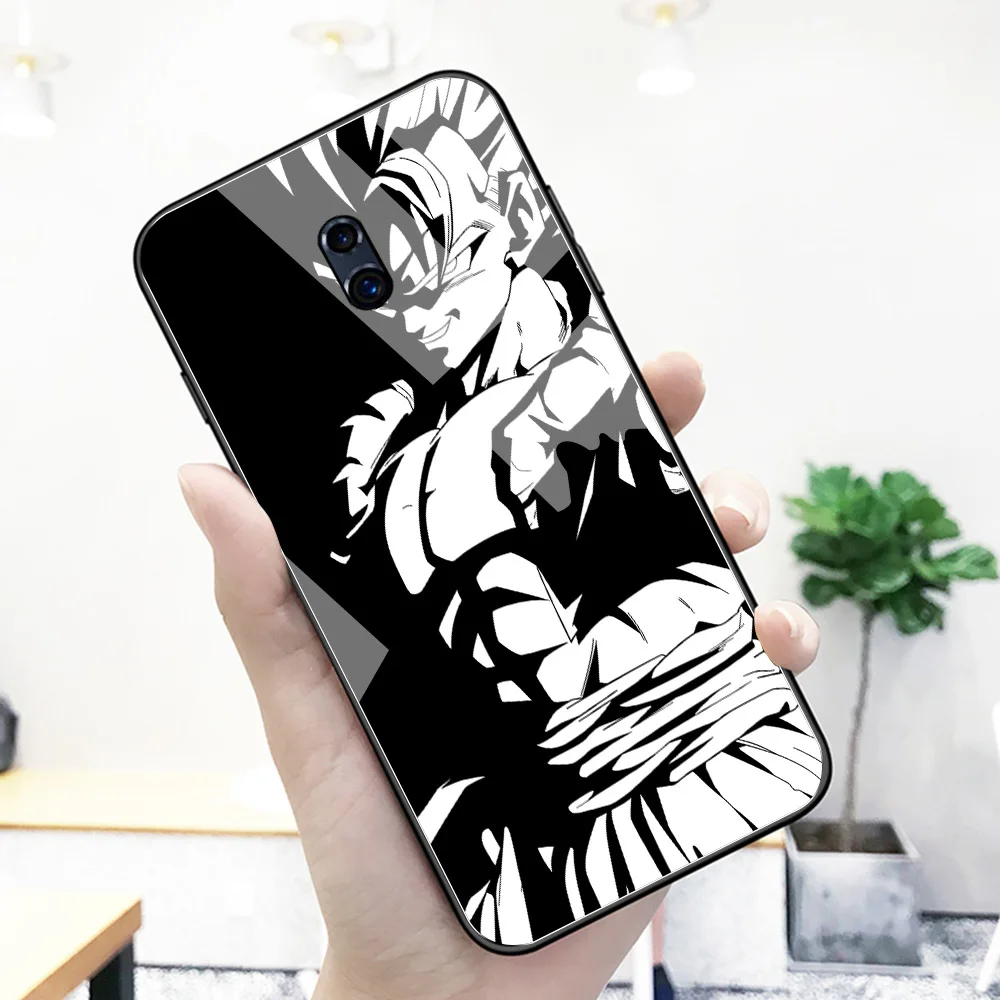 Для Oppo R17 Чехол со стеклянной задней частью аниме dragon ball чехол для R9 R9S R11 R11S Plus R15 F9