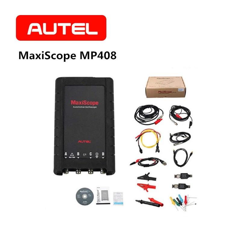 Autel MaxiScope MP408 на базе ПК 4 канала Автомобильный осциллограф Базовый комплект 20 МГц