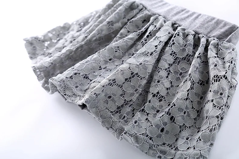 2018 милые кружевные хлопковые шорты для маленьких девочек юбки многослойная юбка