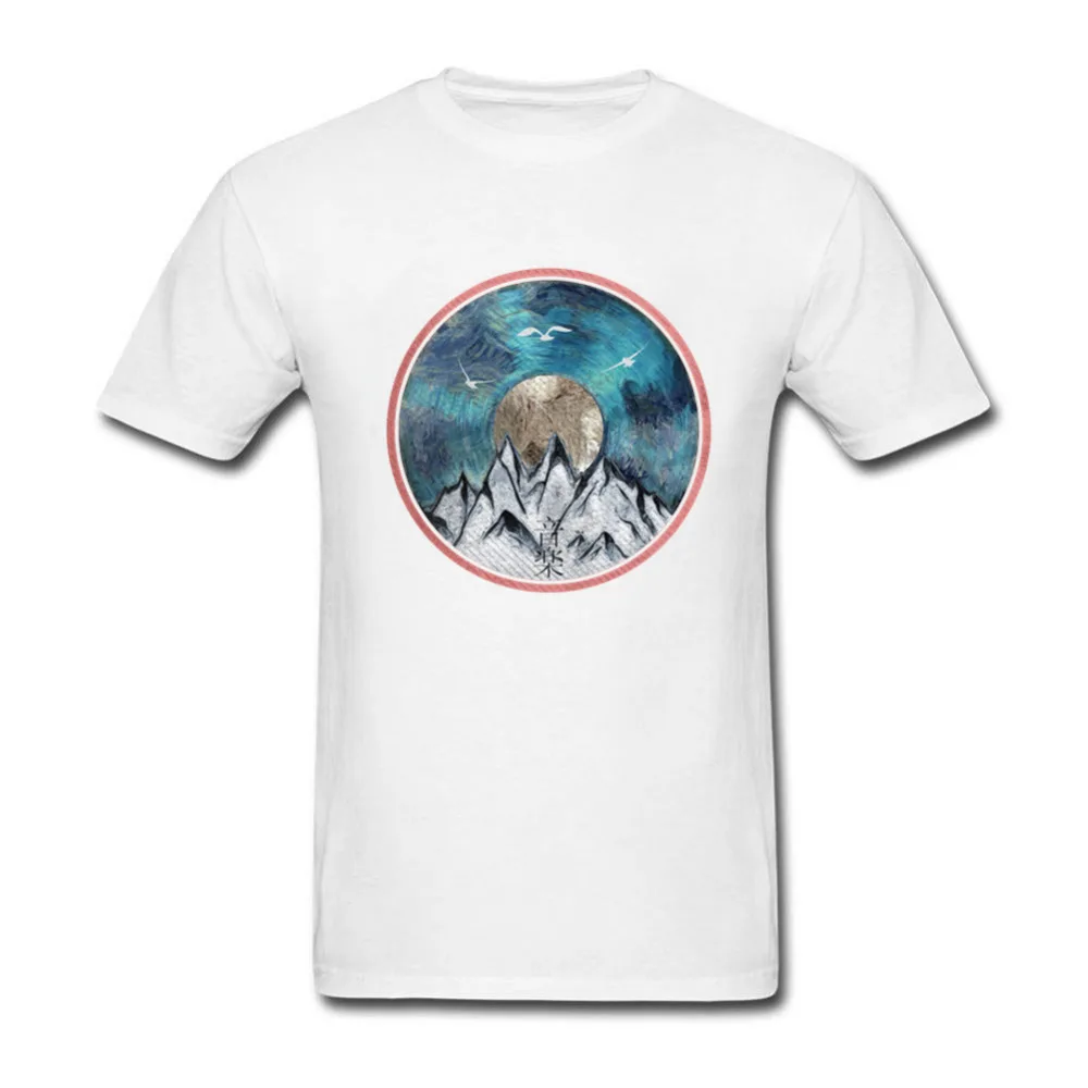 2018 креативная футболка с изображением звука гор Мужская на заказ музыки