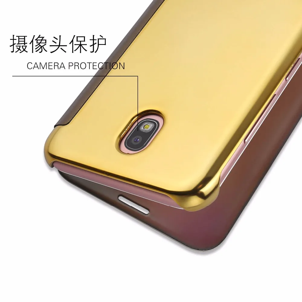 Luxury Original Mirror Smart Flip Cover sFor Samsung Galaxy J5 J7 2016 J510 J710 2017 J530 J730 Mobile Phone Cases Coque Funda | Мобильные