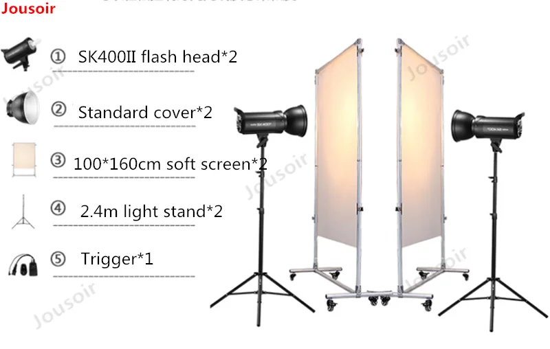 Godox SK400II вспышка для фотоаппарата студийного освещения продукты портрет Моделируемые фотографии Studio комплект освещения CD50 T03