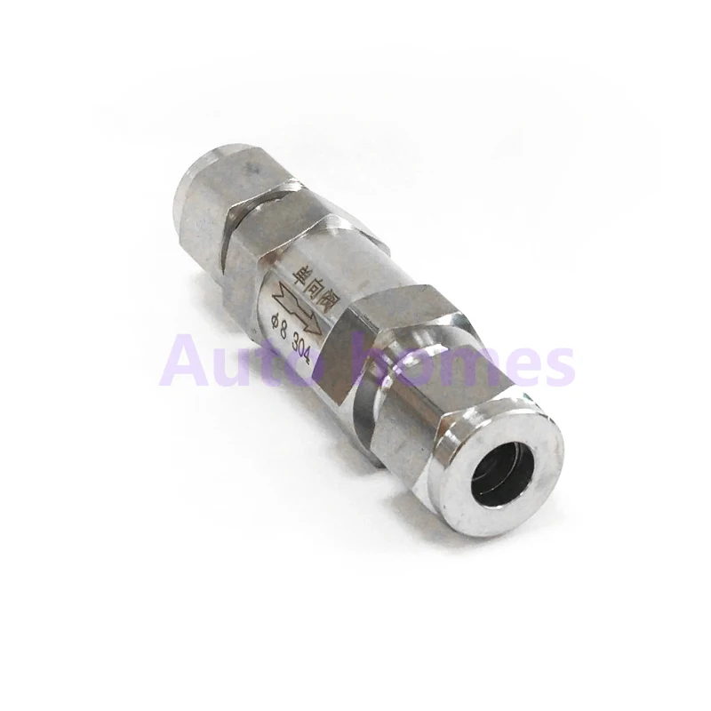 check valve SS304 stainless steel 3 6 8 10mm 1/8&quot 1/4&quot 3/8&quot 1/2&quot hard tube high pressure acid-proof one-way |