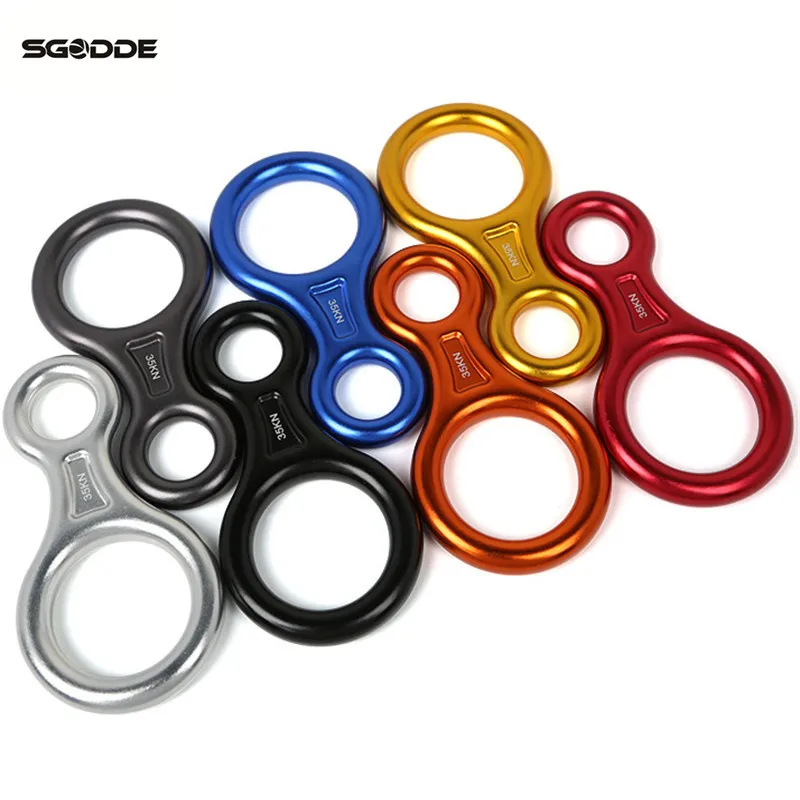 SGODDE открытый инструмент поставка 35KN 8 Ring алюминиевый сплав скалолазание палочки