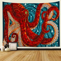 octopus tapestry mandala wall hanging tapestry marine life bohemian tapestry wall art decor beach throw table runner
