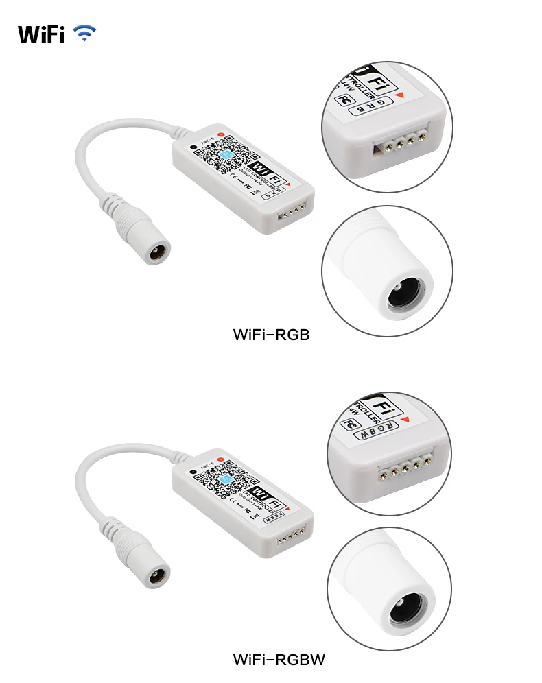 Светодиодная лента WiFi/Bluetooth RGB/RGBW контрольный Лер DC 5 V 12 V 24 V Android IOS APP Amazon Alexa Google Magic Home IR control
