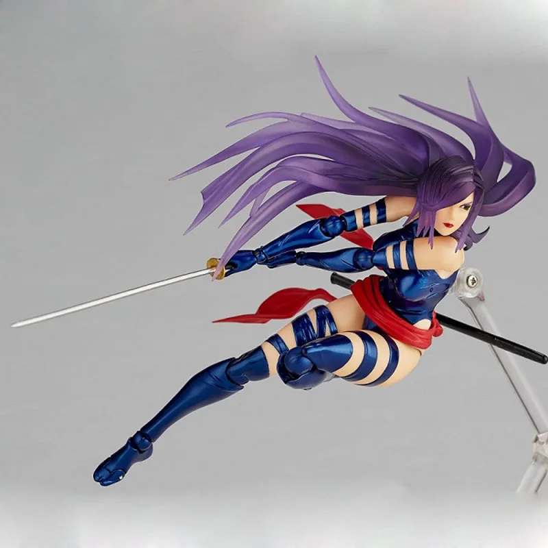 Revcltecm Series Psylocke X MEN NO.010 ПВХ экшн фигурка Коллекционная игрушечная кукла|Игровые