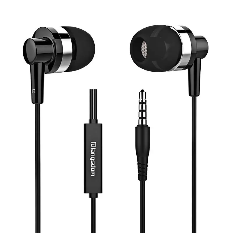 CHICLITS In-ear Earphone JD89 Black/White Round Wire Stereo With Microphone Professional Mini Headsets For Android IPhone MP3 |