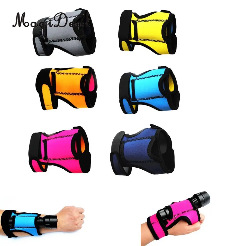 MagiDeal 3 мм неопрен Hand Free Flash светильник держатель перчатки для дайвинга подводный